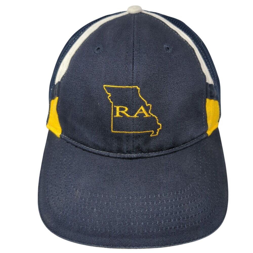 RA Strapback Trucker Hat Blue One Size Adjustable Mesh Back 6 Panel Vitronic